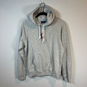Polo Ralph Lauren Big Pony Fleece Pullover Hoodie  Sweatshirt Gray  Youth Medium